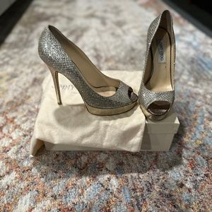 Jimmy Choo Sparkle Peep-toes